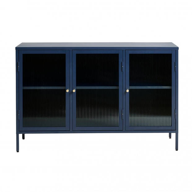 Olan glazen dressoir - 130 cm - blauw