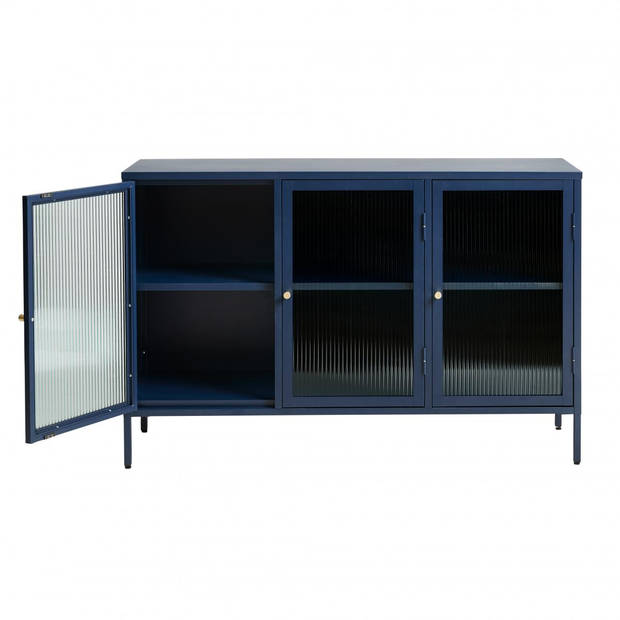 Olan glazen dressoir - 130 cm - blauw