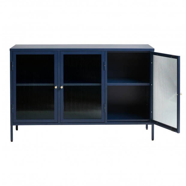 Olan glazen dressoir - 130 cm - blauw