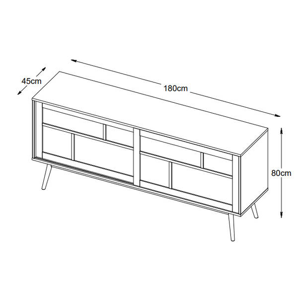 Ivar eiken dressoir - 180 cm - bruin