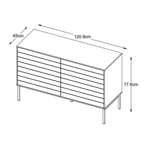 Alec dressoir 120 cm