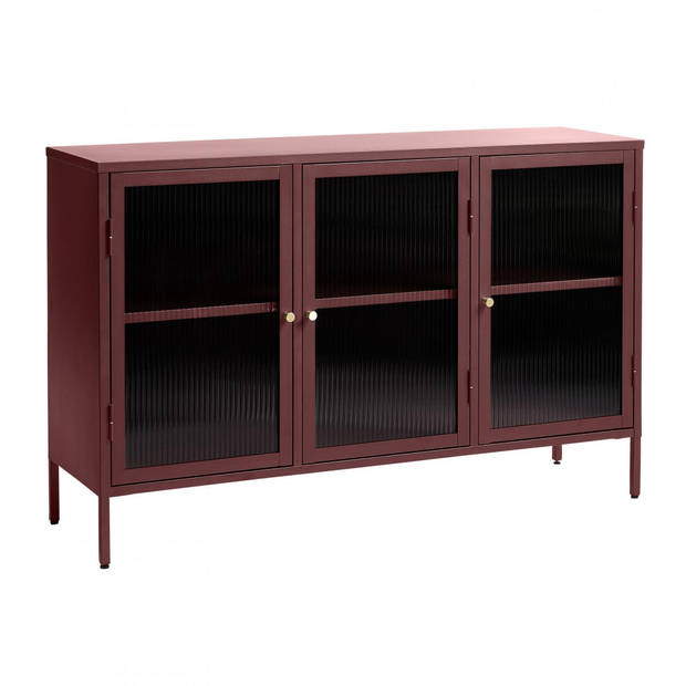 Olan glazen dressoir - 130 cm - rood