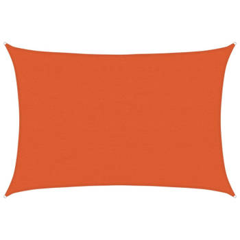 vidaXL Zonnezeil 160 g/m² 3,5x5 m HDPE oranje