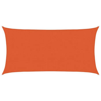 vidaXL Zonnezeil 160 g/m² 2,5x5 m HDPE oranje