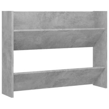 vidaXL Wandschoenenkast 80x18x60 cm bewerkt hout betongrijs