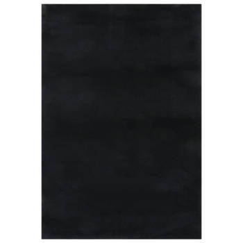 vidaXL Vloerkleed wasbaar korte pool anti-slip 160x230 cm zwart