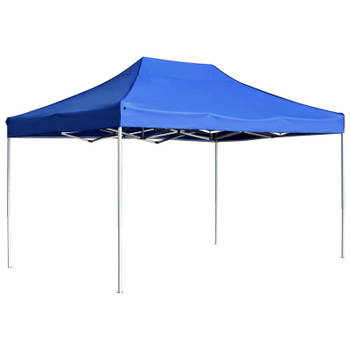 vidaXL Partytent professioneel inklapbaar 4,5x3 m aluminium blauw