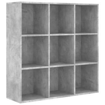 vidaXL Boekenkast 98x29x97,5 cm bewerkt hout betongrijs