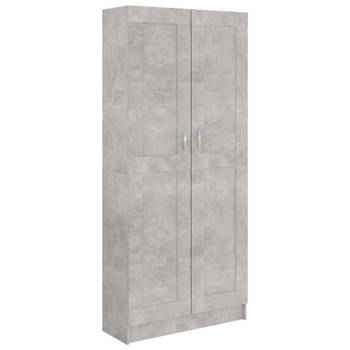 vidaXL Boekenkast 82,5x30,5x185,5 cm bewerkt hout betongrijs