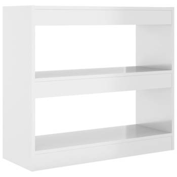 vidaXL Boekenkast/kamerscherm 80x30x72 cm hoogglans wit