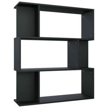 vidaXL Boekenkast/kamerscherm 80x24x96 cm bewerkt hout zwart