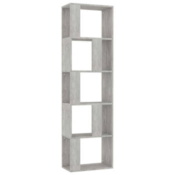 vidaXL Boekenkast/kamerscherm 45x24x159 cm bewerkt hout betongrijs