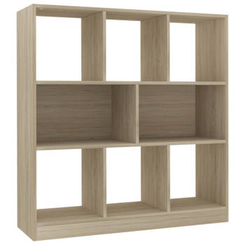 vidaXL Boekenkast 97,5x29,5x100 cm bewerkt hout sonoma eikenkleurig