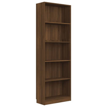 vidaXL Boekenkast 60x24x175 cm bewerkt hout bruin eikenkleur