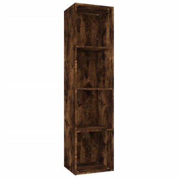 vidaXL Boekenkast / tv-meubel 36x30x143 cm bewerkt hout gerookt eiken