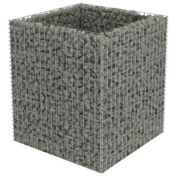 vidaXL Gabion plantenbak verhoogd 90x90x100 cm gegalvaniseerd staal