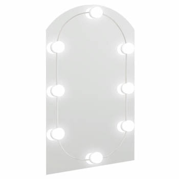 vidaXL Spiegel met LED-verlichting boog 60x40 cm glas