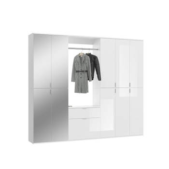 ProjektX garderobe opstelling 11 deuren, 1 lade wit.