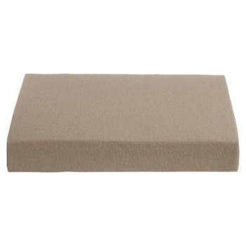 Ambiante Hoeslaken Topdek Jersey Taupe 160x200 cm - 100% Katoen