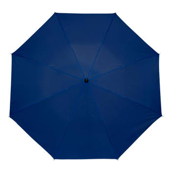 Paraplu - donker blauw - polyester - D93 cm - opvouwbaar - kleine paraplu - regenbescherming - Paraplu's