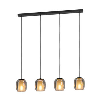 EGLO Ciampino Hanglamp - E27 - 97,5 cm - Zwart/Grijs - Glas