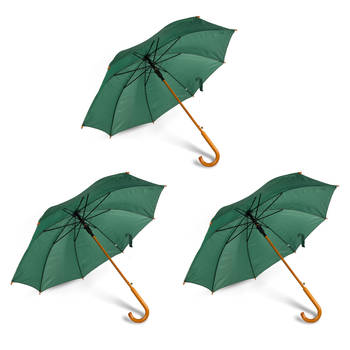 Drietal Automatische paraplu Polyester Groen Opvouwbare paraplu Diameter – 102cm