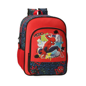 Spiderman kleurter schooltas rugtas rood 40 x 30 x 13