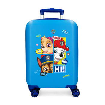 Paw Patrol jongers ABS kinderkoffer blauw trolley 50cm twister