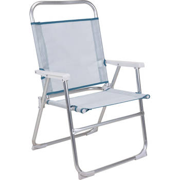 Pro Beach Inklapbare campingstoel donkerblauw 37 cm zithoogte