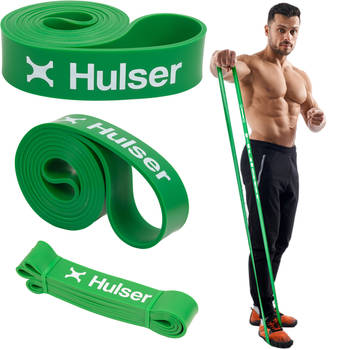 Hulser Resistance band 23 tot 55 kg - 104 / 208 cm - Weerstandsband pull up - Fitness weerstandband - Elastiek - Groen