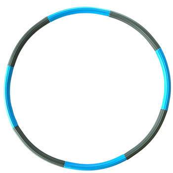 Hoelahoep - Hoola Hoop - Fitness hoepel - 90 x 90 x 3 cm - Metaal Stalenbuis - Blauw/Donkergrijs