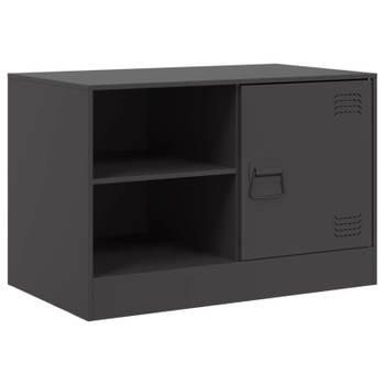 vidaXL Tv-meubel 67x39x44 cm staal zwart