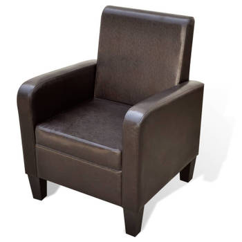 vidaXL Fauteuil kunstleer bruin