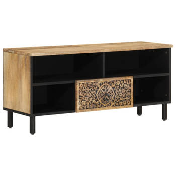 vidaXL Tv-meubel 100x33x46 cm massief mangohout