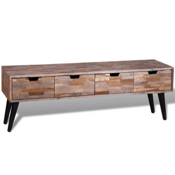 Tv-meubel met vier lades gerecycled teak