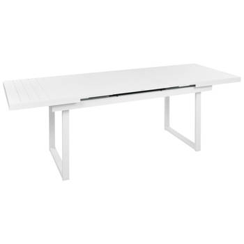 Beliani VALCANETTO - Verlengbare tafel-Wit-Aluminium