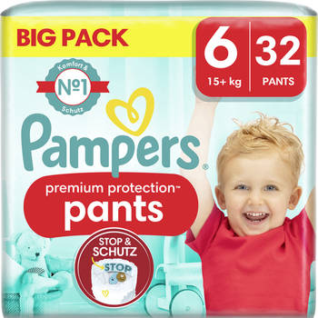 Pampers - Premium Protection Pants - Maat 6 - Big Pack - 32 stuks - 15+ KG