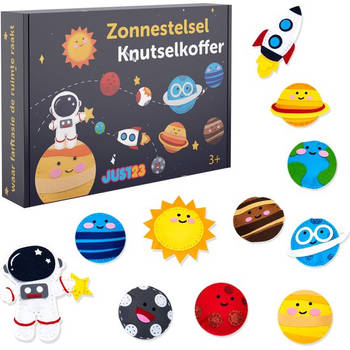 JUST23 Kosmische Knutselkoffer Zonnestelsel Edition - Knutseldoos - Knutselkoffer Voor Jongens - Knutselpakket