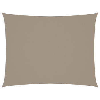 vidaXL Zonnescherm rechthoekig 6x7 m oxford stof taupe