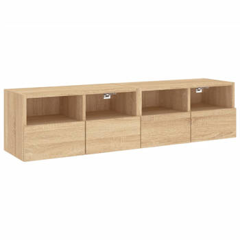 vidaXL Tv-meubels 2 st 60x30x30 cm bewerkt hout sonoma eikenkleurig