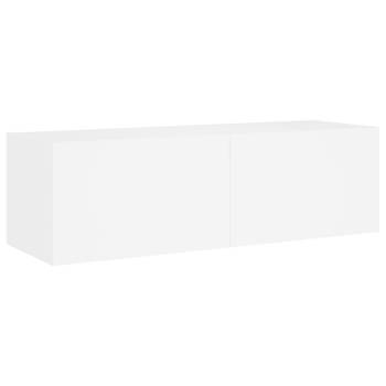 vidaXL Tv-wandmeubel met LED-verlichting 100x35x31 cm wit