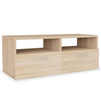 vidaXL Tv-meubel 95x35x36 cm bewerkt hout eikenkleurig