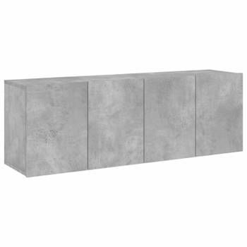 vidaXL Tv-meubels 2 st wandgemonteerd 60x30x41 cm betongrijs