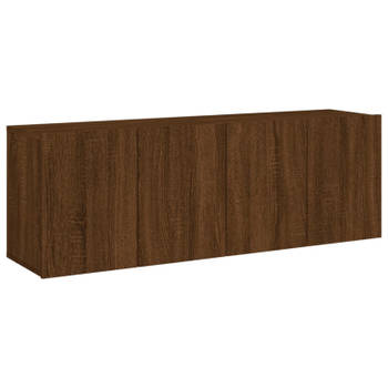 vidaXL Tv-meubels 2 st wandgemonteerd 60x30x41 cm bruin eikenkleur