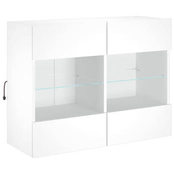 vidaXL Tv-wandmeubel met LED-verlichting 78,5x30x60,5 cm wit