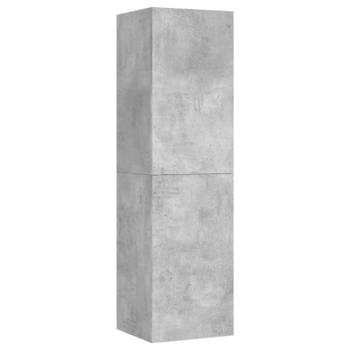 vidaXL Tv-meubel 30,5x30x110 cm bewerkt hout betongrijs