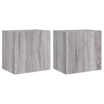 vidaXL Tv-wandmeubels 2 st 40,5x30x40 cm hout grijs sonoma