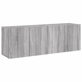 vidaXL Tv-meubels 2 st wandgemonteerd 60x30x41 cm grijs sonoma eiken