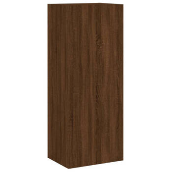 vidaXL Tv-wandmeubel 40,5x30x102 cm bewerkt hout bruin eikenkleur