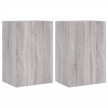 vidaXL Tv-wandmeubels 2 st 40,5x30x60 cm hout grijs sonoma